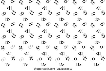 Black and grey geometric shapes vector pattern background. Suitable for design template, backdrop, and cover. Memphis background.