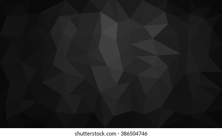 Black Grey Gradient abstract geometric triangular polygon style illustration graphic background