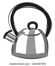 Black and grey half round electric vector illustration on white background 