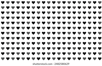 Black and grey heart pattern background