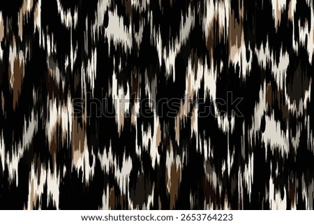 Black grey ikat dark soft flow, canvas jagged blur pattern textile abstract fashion stroke drawing ornament stripe cloth endless colorful dynamic line wave ogee print grunge rough smooth fade