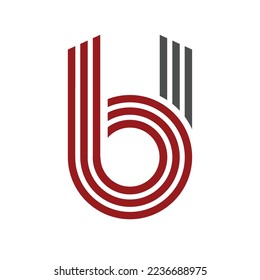 Black and Grey initial BD real estate logo vector