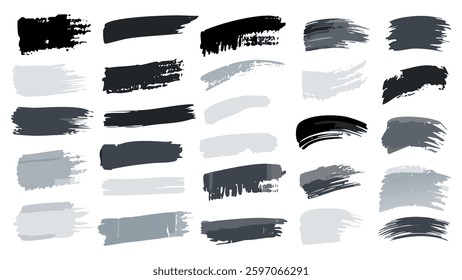 Black and Grey Ink Brush Stroke Textures