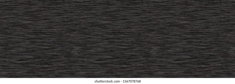 Black Grey Marl Heather Border Texture Background. Faux Cotton Fabric With Vertical T Shirt Stripe. Vector Pattern Design. Dark Gray Melange Space Dye Edging Trim For Textile Effect. Vector EPS 10
