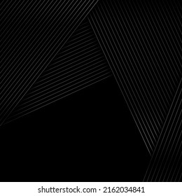 Black And Grey Metallic Abstract Tech Geometric Linear Background. Vector Design