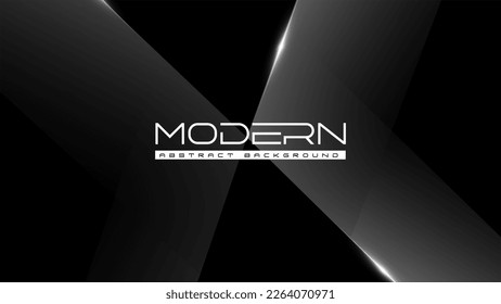 Black and Grey Modern Abstract Luxury Template Design. Award Background. Geometric Premium Shape Networking Digital Design Trend.