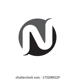 Plantilla de logotipo de letras en gris negro