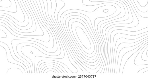 The black grey on white contours vector topography stylized height of the lines. The concept of a conditional geography scheme and the terrain path. Ultra wide. Map vector terrain Illustration.
