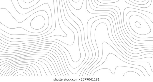 The black grey on white contours vector topography stylized height of the lines. The concept of a conditional geography scheme and the terrain path. Ultra wide. Map vector terrain Illustration.
