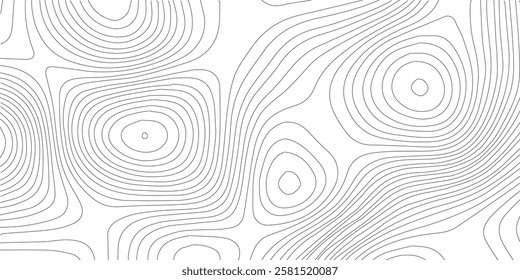 The black grey on white contours vector topography stylized height of the lines. The concept of a conditional geography scheme and the terrain path. Ultra wide. Map vector terrain Illustration.
