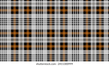 Black grey and orange plaid texture background	