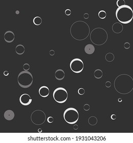 Ilustración De Arte De Círculos Elegantes De Oval Gris Negro. Fondo Retro De Aluminio Redondo De Estilo Moderno. Patrón de Arte Moderno Mínimo Clásico De Plata Estricta Clara. Curvas Calm Metal Vector Design Pic.