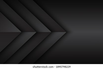 Black   grey overlayed arrows  Abstract modern vector background and place for your text  Material design  Abstract widescreen background