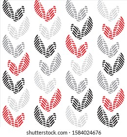 black grey and red leaves