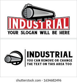 Black grey red oil tank car circle rectangle line vector symbol industrial logo combination design suitable for industrial trailer dealership retail provide