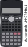 black and grey scientific calculator for education or work 