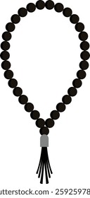 Black Grey with Shadow Tasbih Islamic Beads for Moslem Prayers
