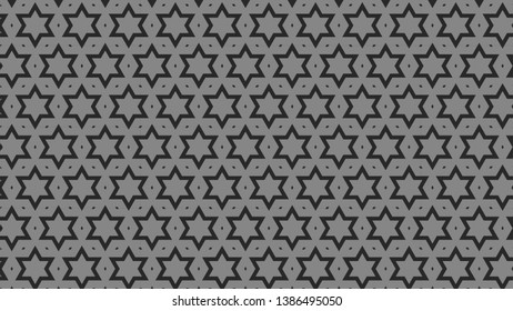 Black and Grey Star Pattern Background Design