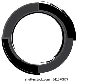 Black and grey textured Frame in the form of a circle