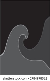 black and grey twirl abstract background