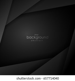 Black and grey vector background square angle with black dark space for text and message modern artwork design. Vector illustration. 