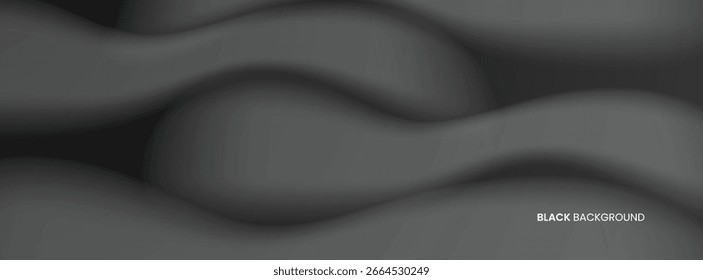 Fondo de lujo de la onda negra y gris con la malla y el efecto borroso