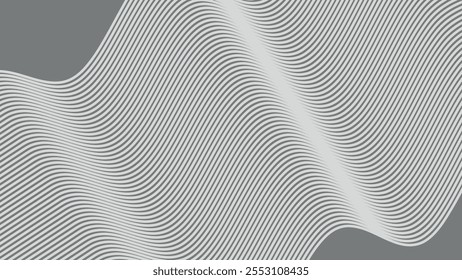 Black grey wavy stripes abstract background for backdrop or fabric style