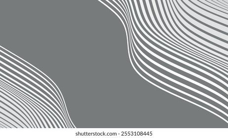 Black grey wavy stripes abstract background for backdrop or fabric style