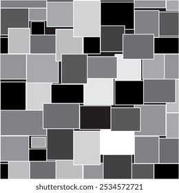 Black grey white squares patchy