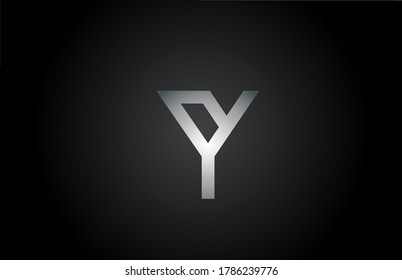 Black Grey Y Alphabet Letter Logo Stock Vector (Royalty Free ...