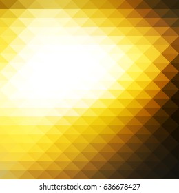 Black grey yellow white abstract geometric background with rows of triangles, square 
