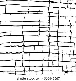 black grid. abstract mesh. rough brick wall. grunge texture. white background.