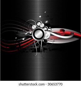 black grid background