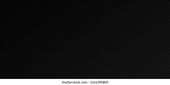 Black grid background. Abstract metallic surface with holes backdrop. Perforated black metal material texture. Urban style vector illustration.