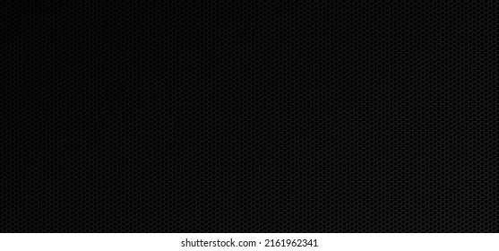 Black grid background. Abstract metallic surface with holes backdrop. Perforated black metal material texture. Urban style vector illustration.