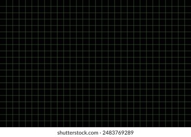 Black Grid Pattern With Green Lines Aesthetic Minimal Background