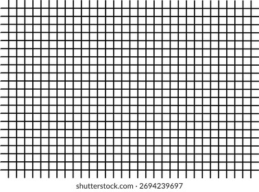 Patrón de rejilla negro sobre fondo blanco, creando una textura geométrica limpia ideal para el diseño, la tecnología o los fondos y Plantillas arquitectónicas.