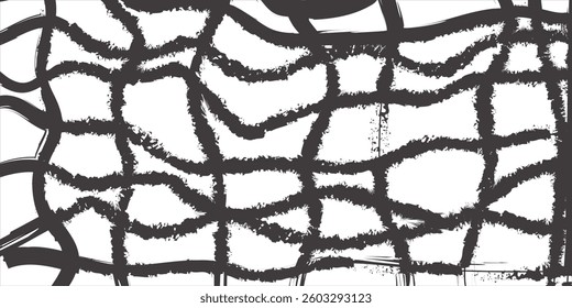 black Grid White Background Minimal Vector illustration