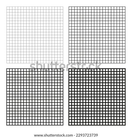 black grids grids squares on white background. Vector illustration.