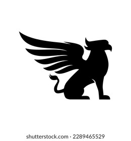 black griffin vector logo template