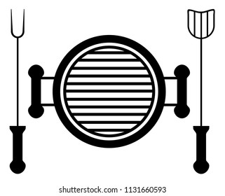 black grill icon vector eps 10
