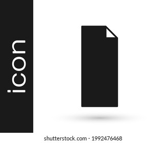 Black Grip tape on a skateboard icon isolated on white background.  Vector