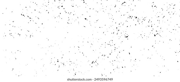 Black gritty grunge texture. Grainy rugged overlay background. Distressed noise surface with dust, particles, speckles, specks. Rough texture backdrop of concrete, cement, gravel. Vector