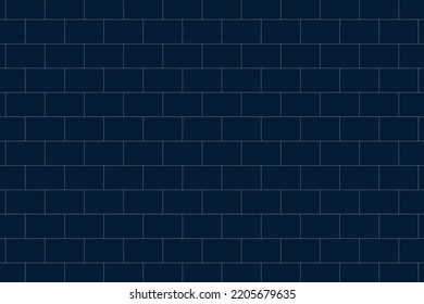 Black ground brick pattern white lines forming squares the fabric forming a wall