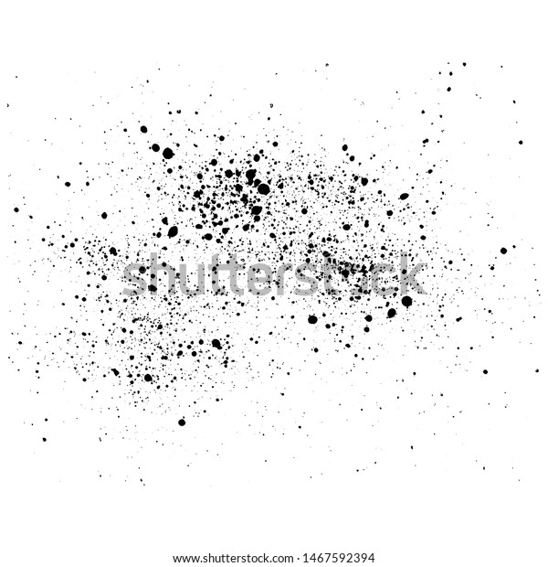 Black Grouped Paint Splashes On White Stock Vector (Royalty Free ...