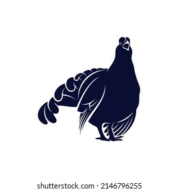 Ilustración vectorial de diseño de Grouse negro, plantilla de diseño de logotipo de Creative Black Grouse, símbolo de icono