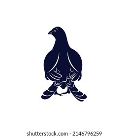 Ilustración vectorial de diseño de Grouse negro, plantilla de diseño de logotipo de Creative Black Grouse, símbolo de icono