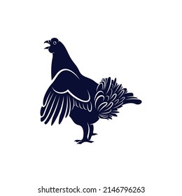 Black Grouse design vector illustration, Creative Black Grouse logo design concepts template, icon symbol
