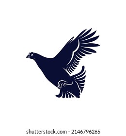 Ilustración vectorial de diseño de Grouse negro, plantilla de diseño de logotipo de Creative Black Grouse, símbolo de icono