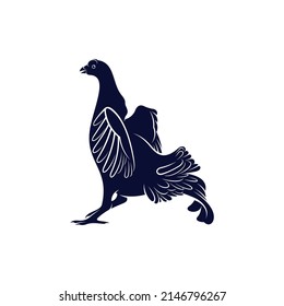 Ilustración vectorial de diseño de Grouse negro, plantilla de diseño de logotipo de Creative Black Grouse, símbolo de icono